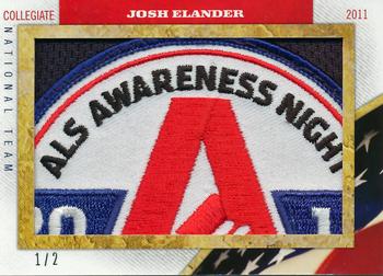2013 Panini USA Baseball Champions - Prime Patches #7 Josh Elander Front
