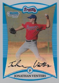 2008 Bowman - Chrome Prospects Refractor #BCP27 Jonathan Venters Front