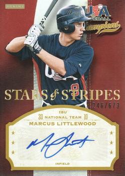 2013 Panini USA Baseball Champions - Stars and Stripes Signatures #LIT Marcus Littlewood Front