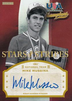 2013 Panini USA Baseball Champions - Stars and Stripes Signatures #MUS Mike Mussina Front