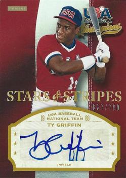 2013 Panini USA Baseball Champions - Stars and Stripes Signatures #TYG Ty Griffin Front