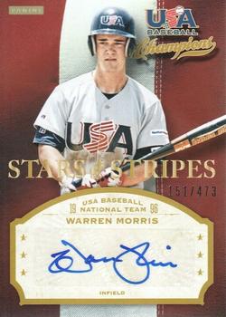 2013 Panini USA Baseball Champions - Stars and Stripes Signatures #MOR Warren Morris Front
