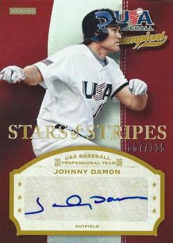 2013 Panini USA Baseball Champions - Stars and Stripes Signatures #JDM Johnny Damon Front