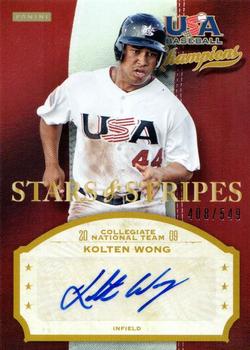 2013 Panini USA Baseball Champions - Stars and Stripes Signatures #KLT Kolten Wong Front