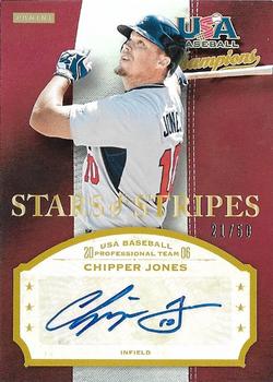 2013 Panini USA Baseball Champions - Stars and Stripes Signatures #CHP Chipper Jones Front