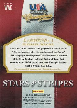 2013 Panini USA Baseball Champions - Stars and Stripes Signatures #WAC Michael Wacha Back