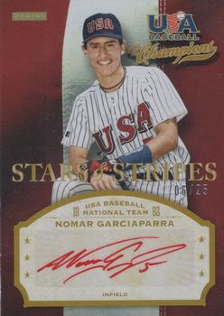2013 Panini USA Baseball Champions - Stars and Stripes Signatures Red Ink #NOM Nomar Garciaparra Front