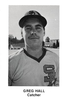 1985 Pacific Spokane Indians #NNO Greg Hall Front