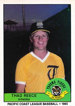 1985 Cramer Tacoma Tigers #135 Thad Reece Front