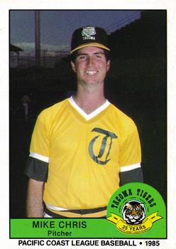 1985 Cramer Tacoma Tigers #149 Mike Chris Front