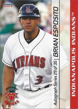 2013 Choice Indianapolis Indians #29 Brian Esposito Front