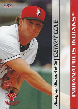 2013 Choice Indianapolis Indians #4 Gerrit Cole Front