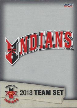 2013 Choice Indianapolis Indians #NNO1 2013 Indianapolis Indians Checklist Front