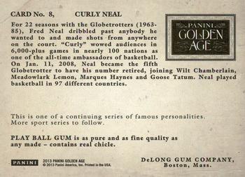 2013 Panini Golden Age - Delong Gum #8 Curly Neal Back