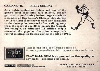 2013 Panini Golden Age - Delong Gum #16 Billy Sunday Back