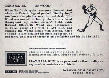 2013 Panini Golden Age - Delong Gum #28 Joe Wood Back