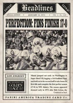 2013 Panini Golden Age - Headlines #7 Perfection: Fins Finish 17-0 Front