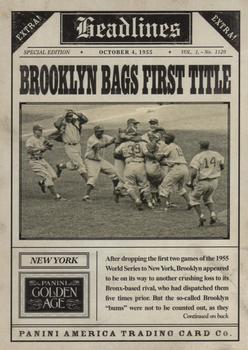 2013 Panini Golden Age - Headlines #12 Brooklyn Bags First Title Front