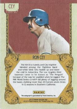 2013 Panini Golden Age - Historic Signatures #CEY Ron Cey Back