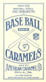 2013 Panini Golden Age - Mini American Caramel Blue Back #115 Earl Campbell Back