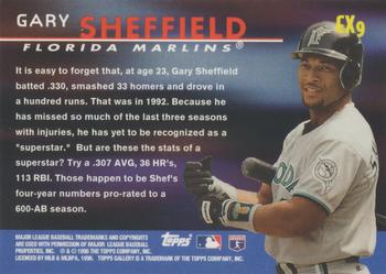 1996 Topps Gallery - Expressionists #EX9 Gary Sheffield Back