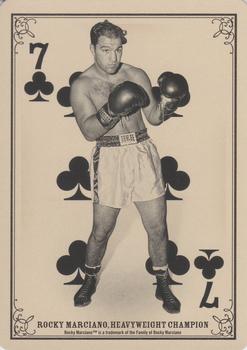2013 Panini Golden Age - Playing Cards #7♣ Rocky Marciano Front