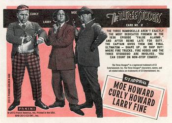2013 Panini Golden Age - The Three Stooges #2 False Alarms Back