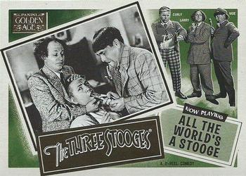 2013 Panini Golden Age - The Three Stooges #4 All the World's a Stooge Front