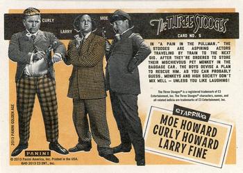 2013 Panini Golden Age - The Three Stooges #5 A Pain in the Pullman Back