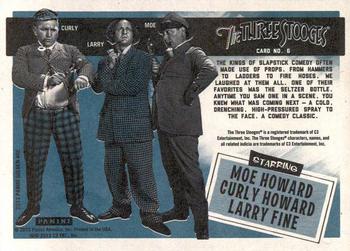 2013 Panini Golden Age - The Three Stooges #6 The Kings of Slapstick Comedy Back