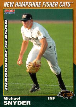 2004 Choice New Hampshire Fisher Cats #21 Mike Snyder Front
