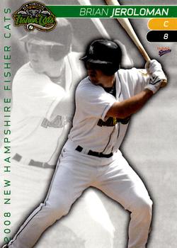 2008 MultiAd New Hampshire Fisher Cats #3 Brian Jeroloman Front