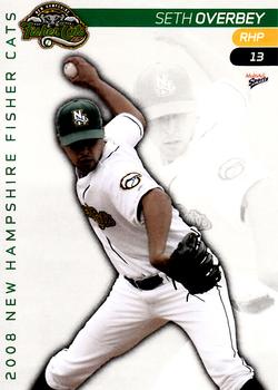 2008 MultiAd New Hampshire Fisher Cats #8 Seth Overbey Front