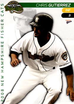 2008 MultiAd New Hampshire Fisher Cats #13 Chris Gutierrez Front