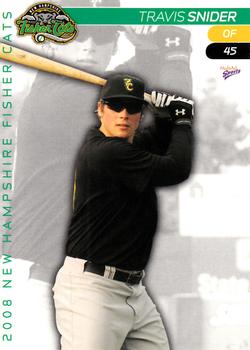 2008 MultiAd New Hampshire Fisher Cats #20 Travis Snider Front