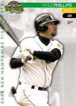 2008 MultiAd New Hampshire Fisher Cats #22 Kyle Phillips Front