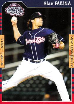2011 Grandstand New Hampshire Fisher Cats #NNO Alan Farina Front