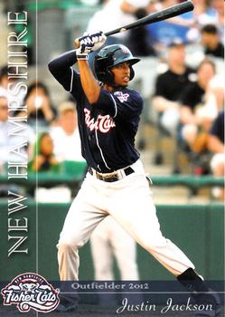 2012 Grandstand New Hampshire Fisher Cats #11 Justin Jackson Front