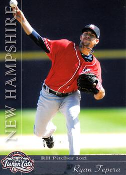 2012 Grandstand New Hampshire Fisher Cats #14 Ryan Tepera Front