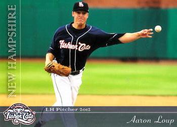 2012 Grandstand New Hampshire Fisher Cats #19 Aaron Loup Front