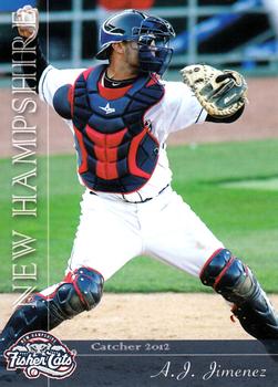 2012 Grandstand New Hampshire Fisher Cats #22 A.J. Jimenez Front