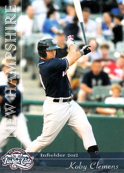 2012 Grandstand New Hampshire Fisher Cats #25 Koby Clemens Front