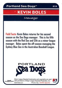 2012 Grandstand Portland Sea Dogs #NNO Kevin Boles Back