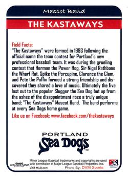 2012 Grandstand Portland Sea Dogs #NNO The Kastaways Back