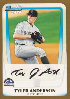 2011 Bowman Draft Picks & Prospects - Prospects Gold #BDPP3 Tyler Anderson Front