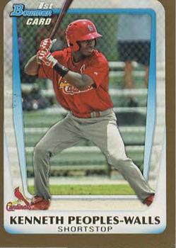 2011 Bowman Draft Picks & Prospects - Prospects Gold #BDPP7 Kenneth Peoples-Walls Front