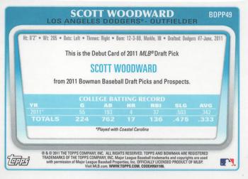 2011 Bowman Draft Picks & Prospects - Prospects Gold #BDPP49 Scott Woodward Back