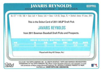 2011 Bowman Draft Picks & Prospects - Prospects Gold #BDPP65 Javaris Reynolds Back