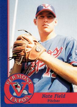1998 Vermont Expos #12 Nate Field Front