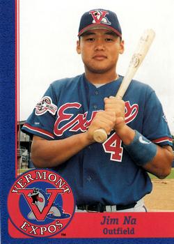 1998 Vermont Expos #29 Jim Na Front